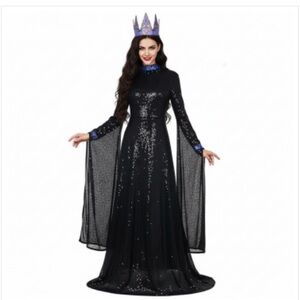 Snow White 2024 Evil Queen Costume - Black Dress Evil Queen Cosplay